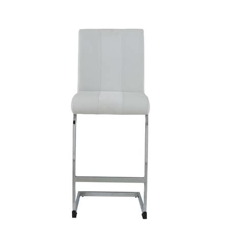 Global Furniture Usa Contemporary Fabric, PU D915 2 White Bar Stools 2968